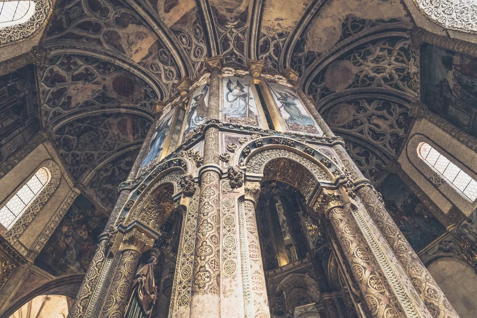 La rotonda templaria pintada del Convento de Cristo, en Tomar